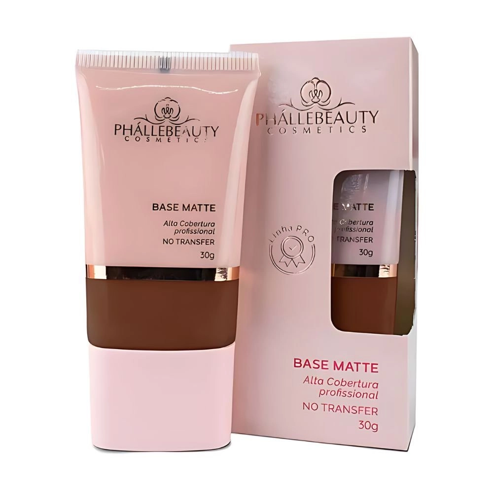  Base Matte Vegana Alta Cobertura Cor 10 PhálleBeauty PH0671 