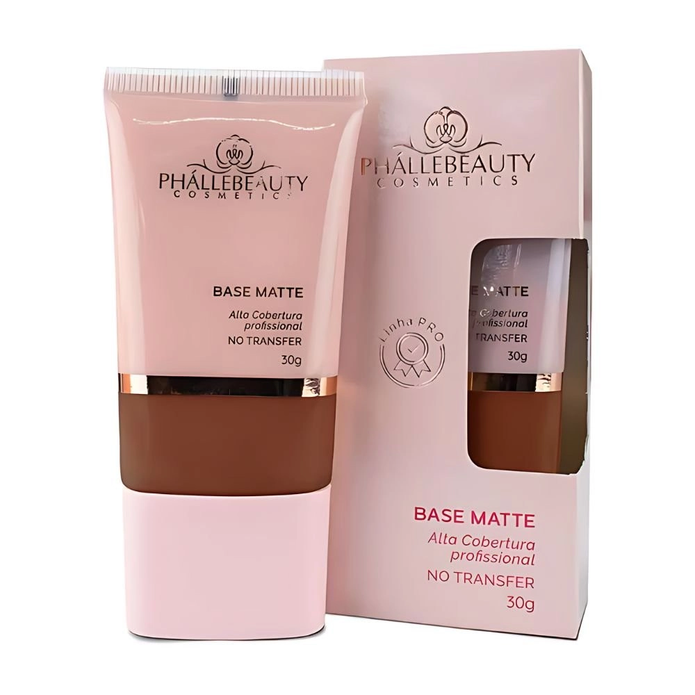  Base Matte Vegana Alta Cobertura Cor 9 PhálleBeauty PH0663 