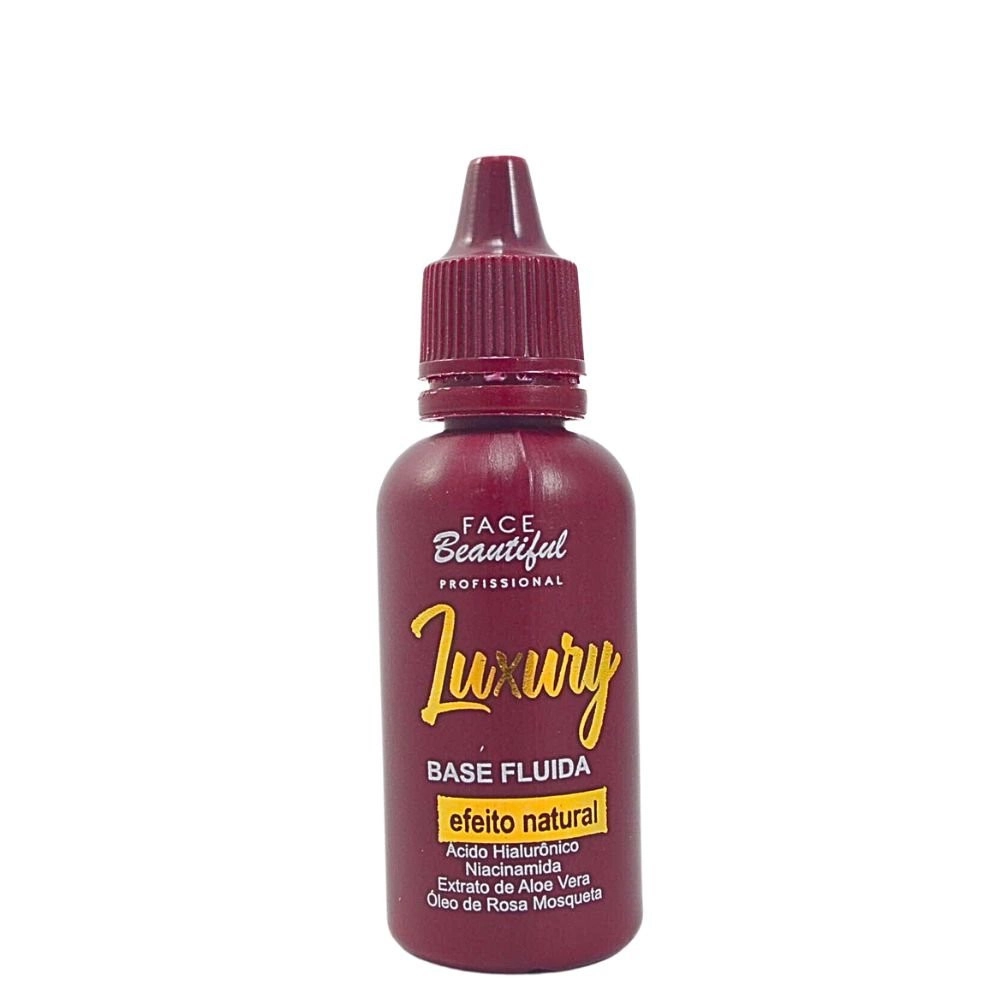  Base Fluida Vegana Profissional Efeito Natural Cor 1 Face Beautiful FB352 