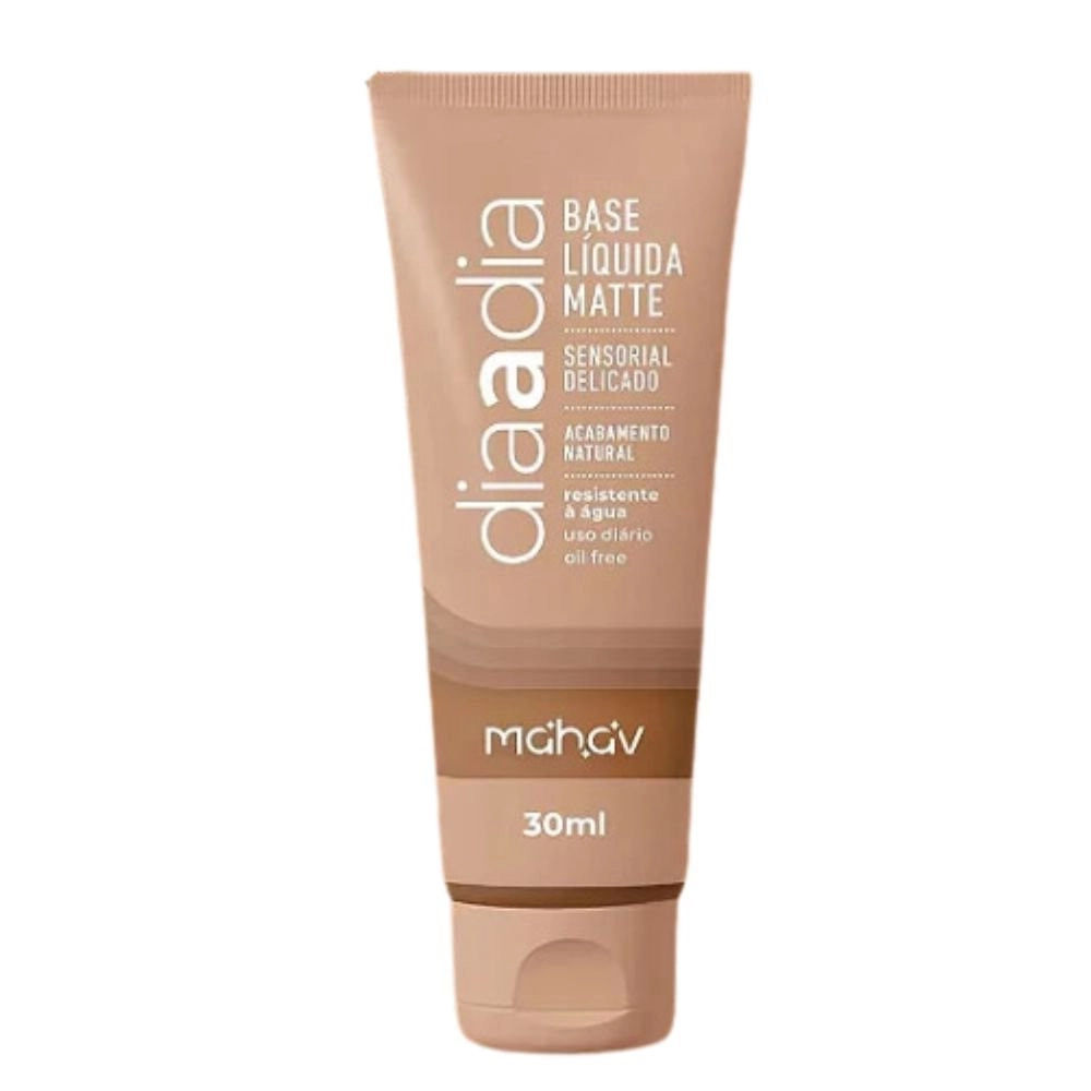  Base Líquida Matte Vegana Dia a Dia Cor 8 Mahav BMMV08 