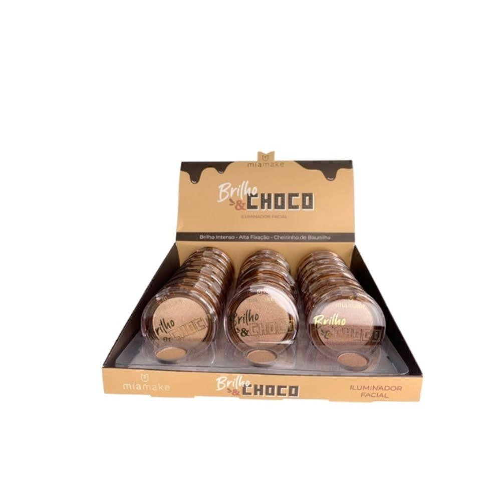  Box 24 Iluminador Facial Brilho e Choco Mia Make 307 