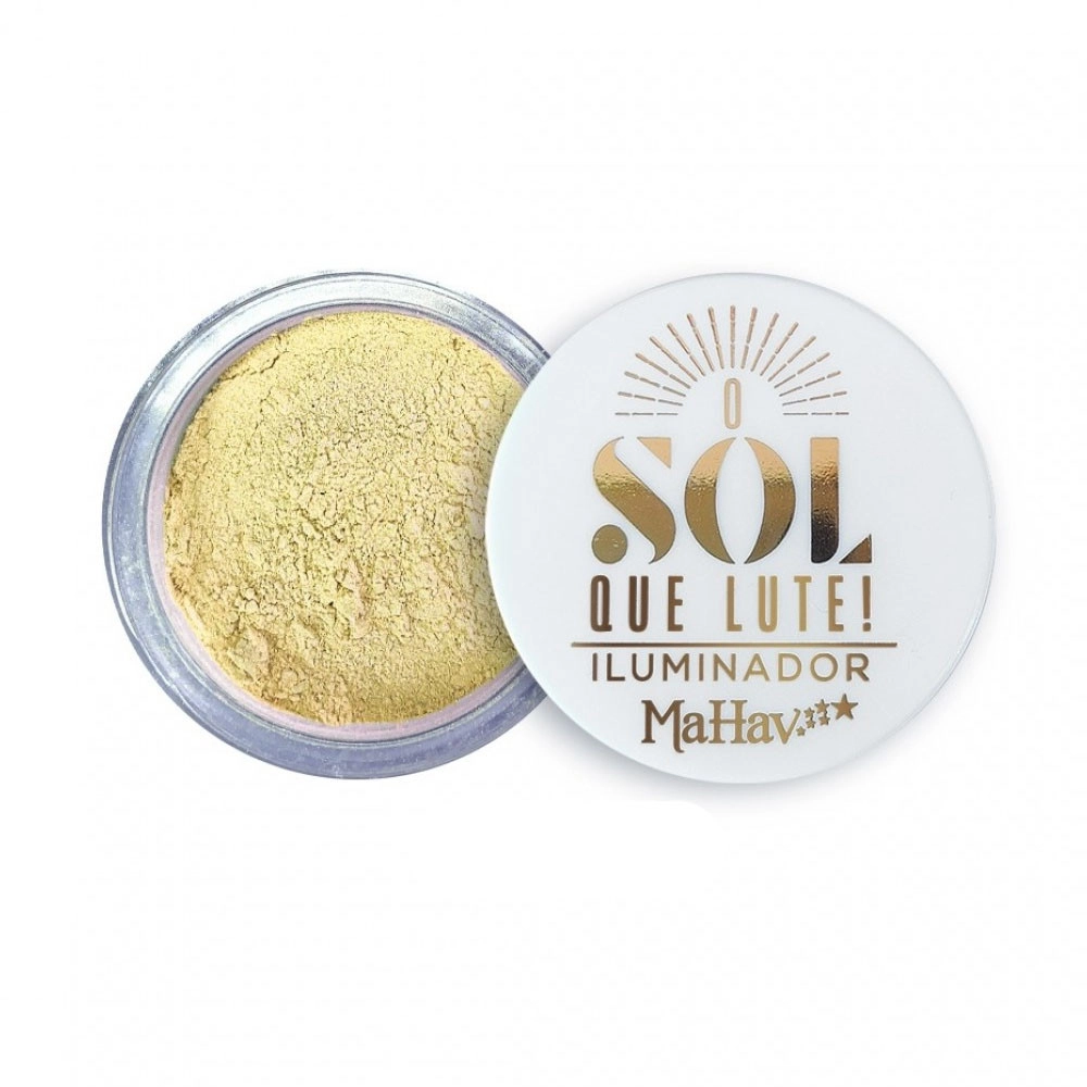  Pó Iluminador Vegano O Sol que Lute Gold Mahav ILSMVGO 