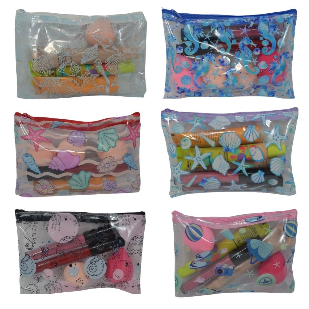  Necessaire Transparente Compacta com Zíper LUA766074 