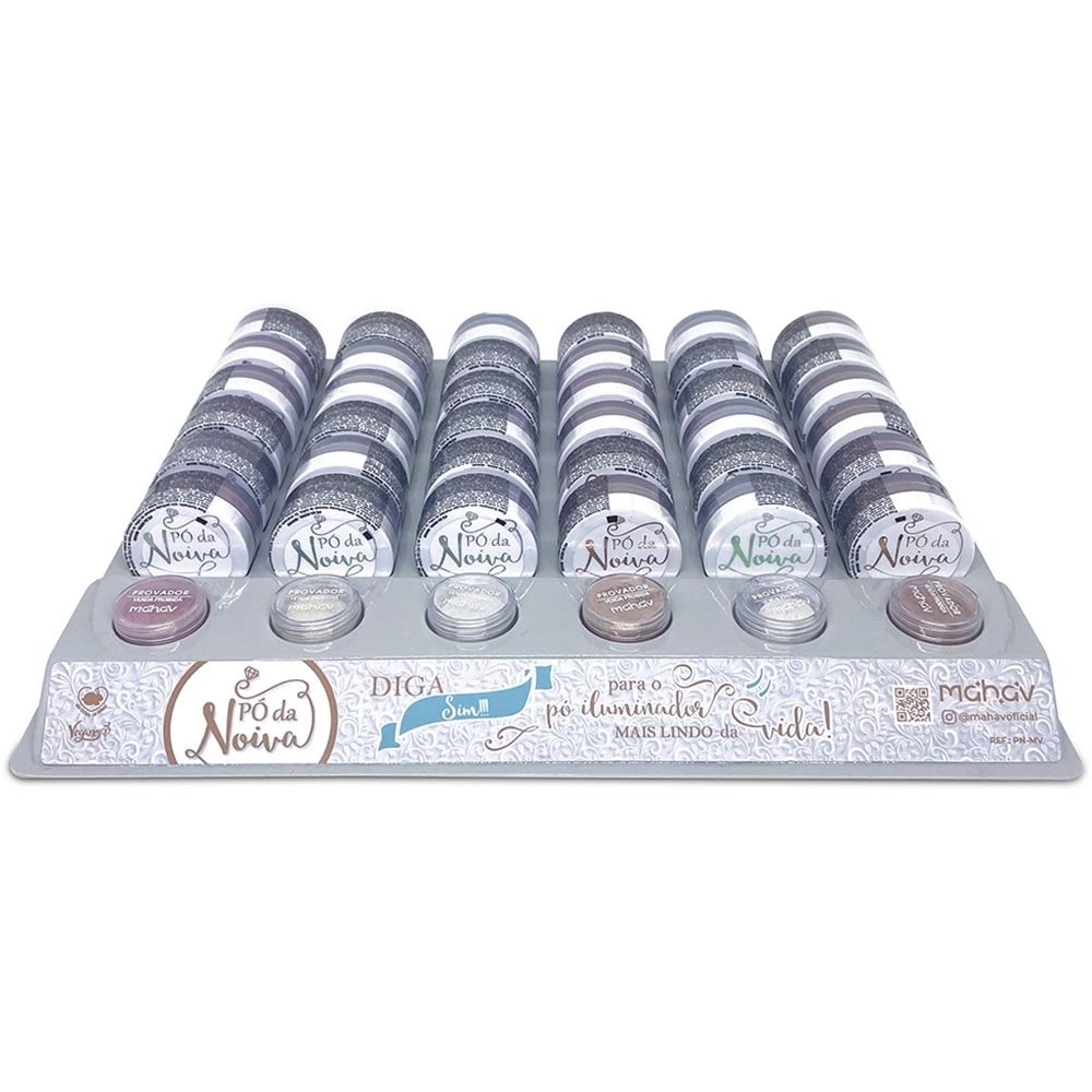  Box 36 Pó Iluminador Vegano Pó da Noiva Mahav Kit 1 PNMVK1 