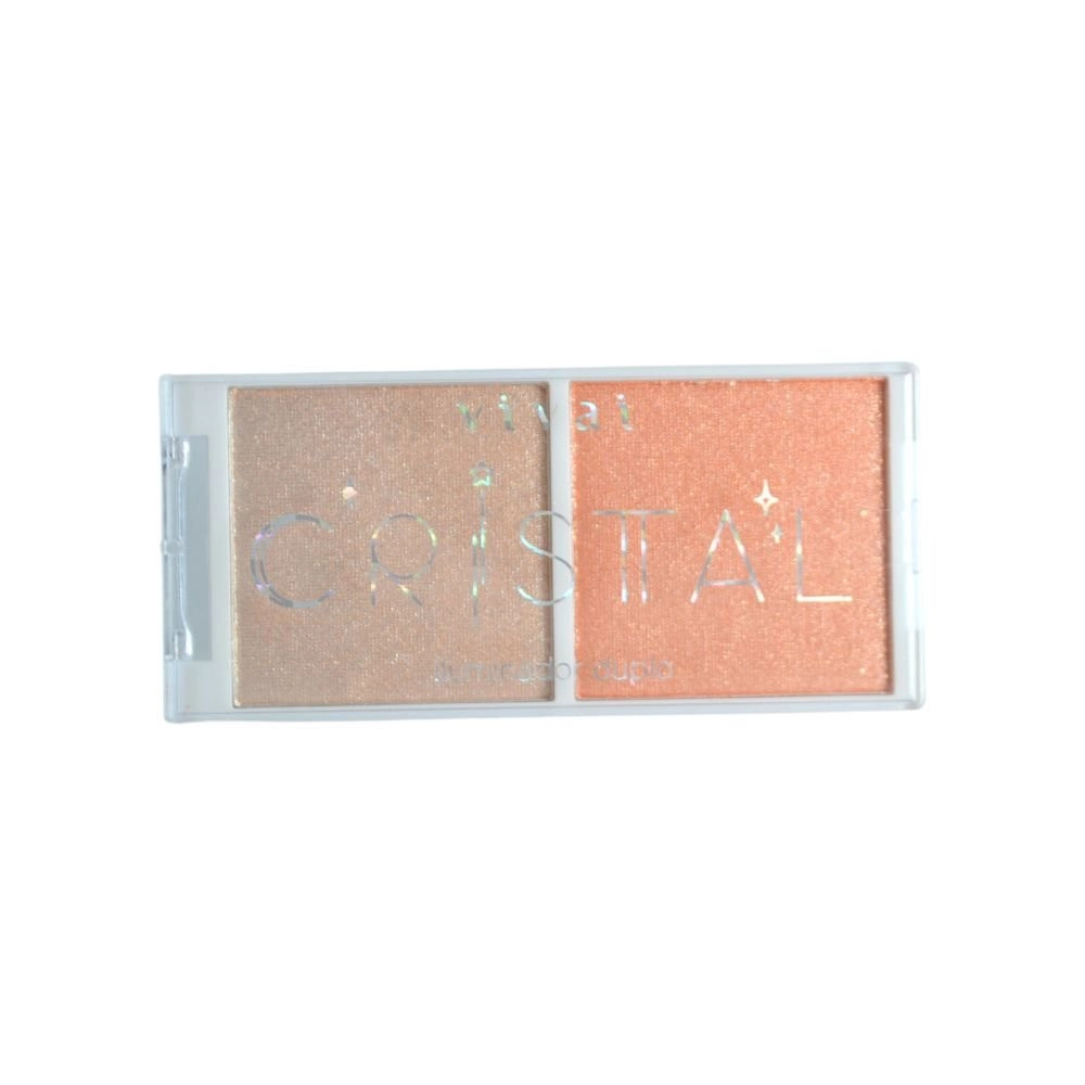  Paleta de Iluminador Estojo Duplo Cristal Cor B Vivai 1207 