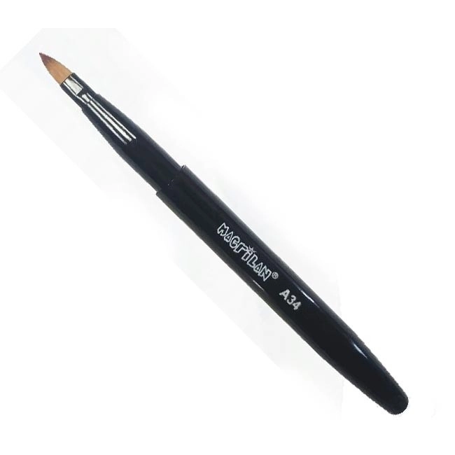  Pincel Profissional Labial Retrátil Macrilan Linha Max A34 