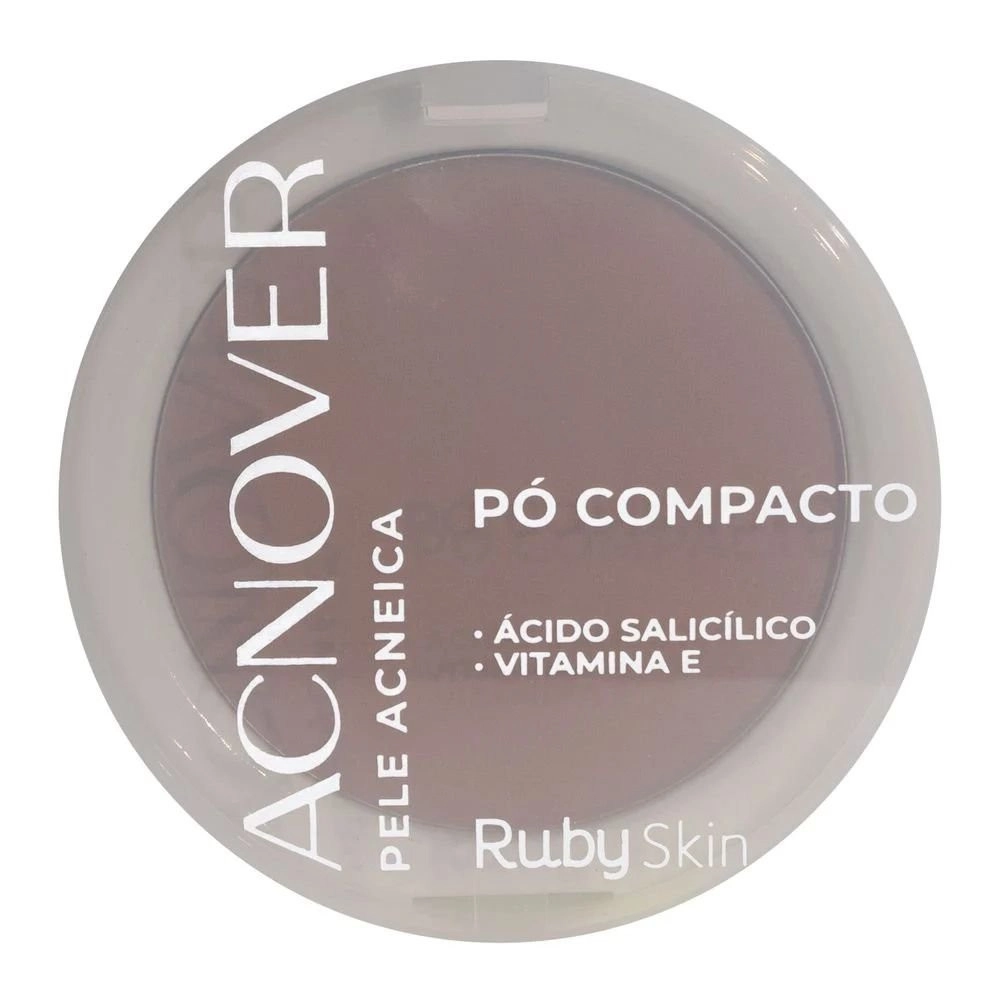  Pó Compacto Vegano Antiacne E160 Acnover Ruby Rose HB856 