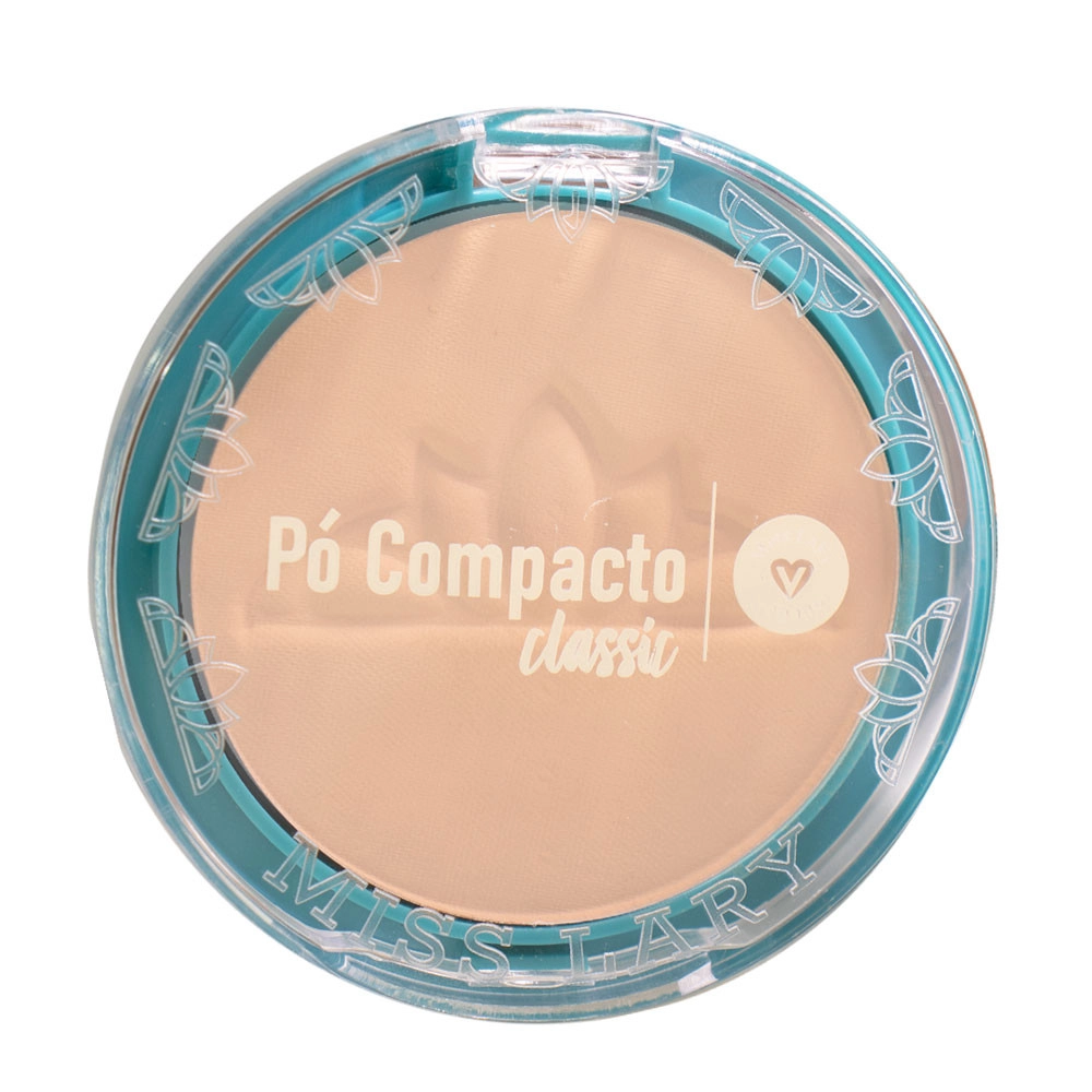  Pó Compacto Vegano Cor 1 Miss Lary ML301 
