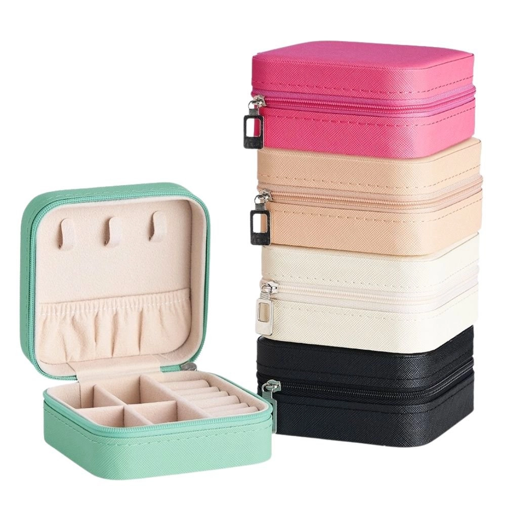  Mini Porta Joias Estojo com Zíper Necessaire 